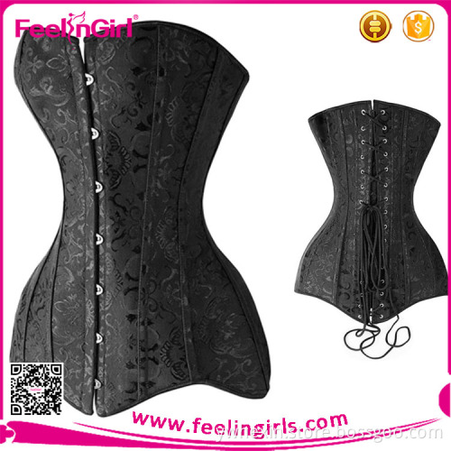 Drop shipping jacquard lace up waist training corsets wholesale